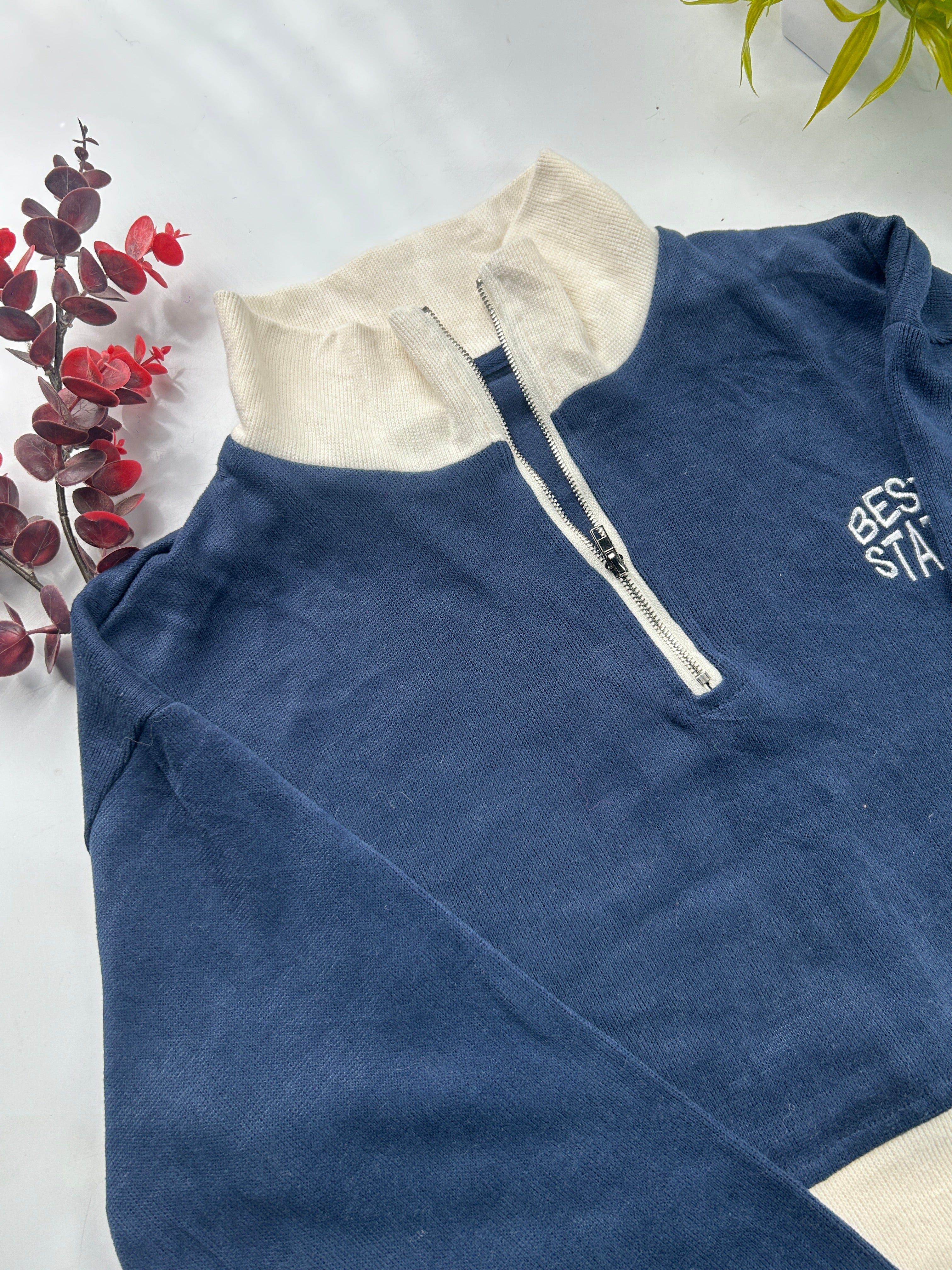 THE VARSITY CROP QUARTER-ZIP